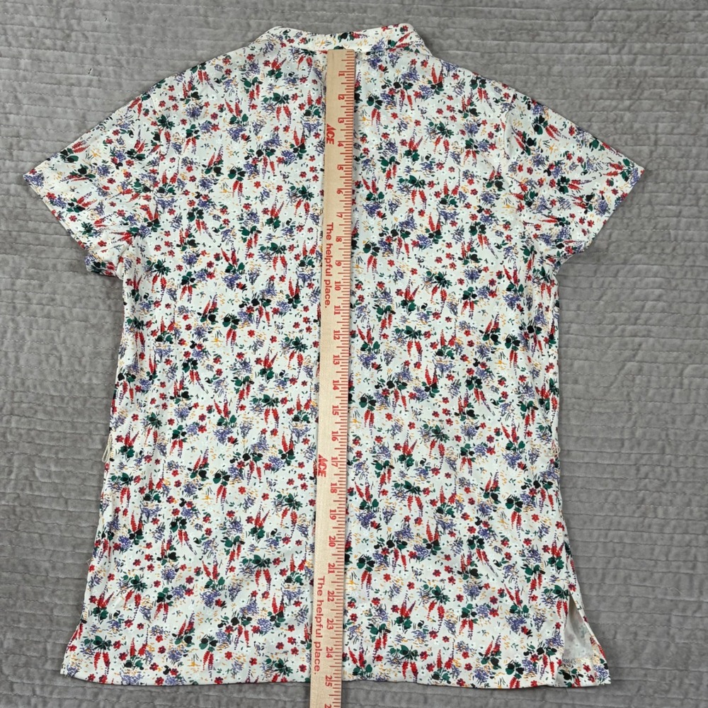 Vintage 70s We Two California Floral Blouse Cottagecore Short Sleeve Top Grandma - Picture 4 of 6